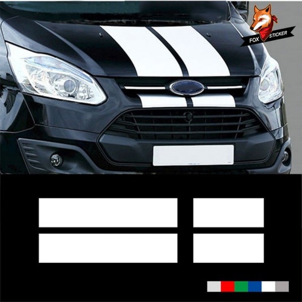 Gloss Auto Side Car Sticker for Ford Bs229 Custom Transit Silver Cap Racing Stripes Decal Sticker Graphics Car Accessories